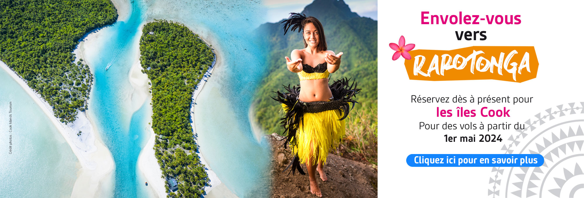 Envolez-vous vers Rarotonga avec Air Tahiti
